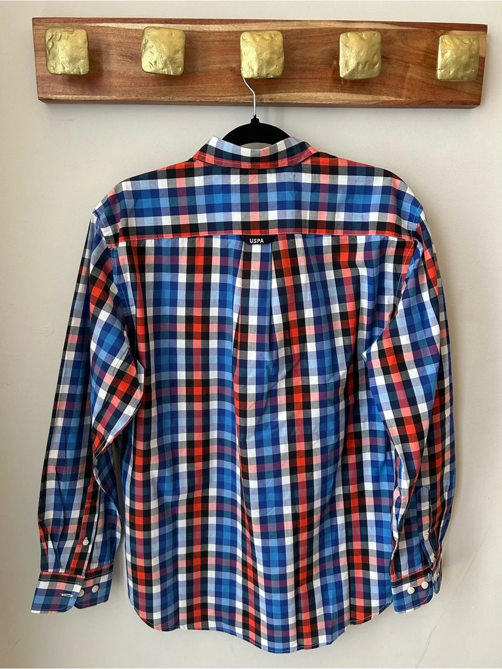 US Polo Assn Plaid Button Down Shirt Preppy Coastal Dadcore Men’s Large - Picture 9 of 14